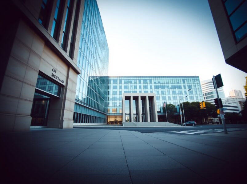 Reserve Bank of New Zealand headquarters in Wellington following a hawkish monetary policy decision.