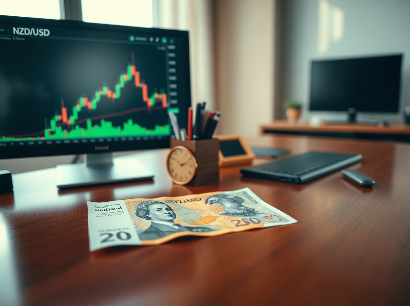 New Zealand Dollar Holds Gains as Iran Peace Deal Hopes Weigh on US Dollar Ahead of Fed