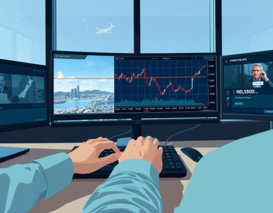 NZD/USD forex chart showing decline as US-Iran peace deal hopes fade, analyzed on a trading desk.