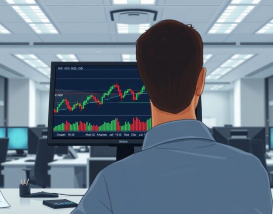 Professional analysis of NZD/USD currency pair chart showing price action near 0.5850 level.
