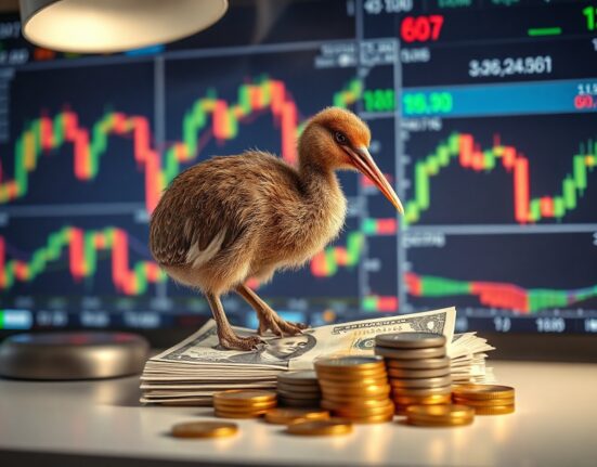 New Zealand Kiwi bird on currency representing NZD/USD forex pair bounce