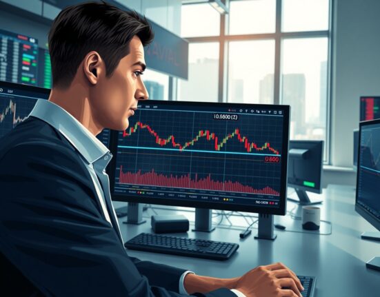 Financial analyst monitoring NZD/USD forex charts as the pair breaks below critical 0.5800 support level.