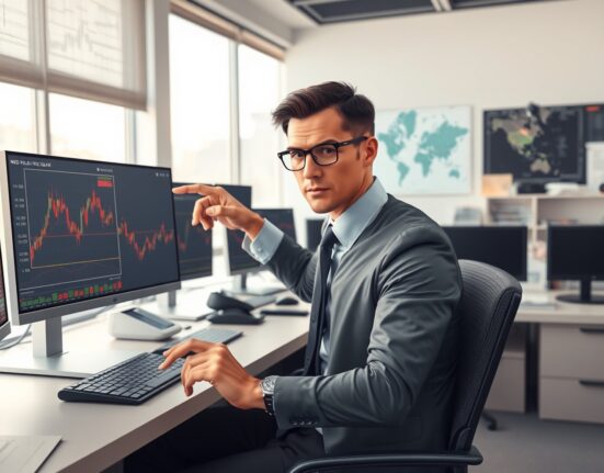 Financial analyst examining NZD/USD currency charts with RBNZ monetary policy data