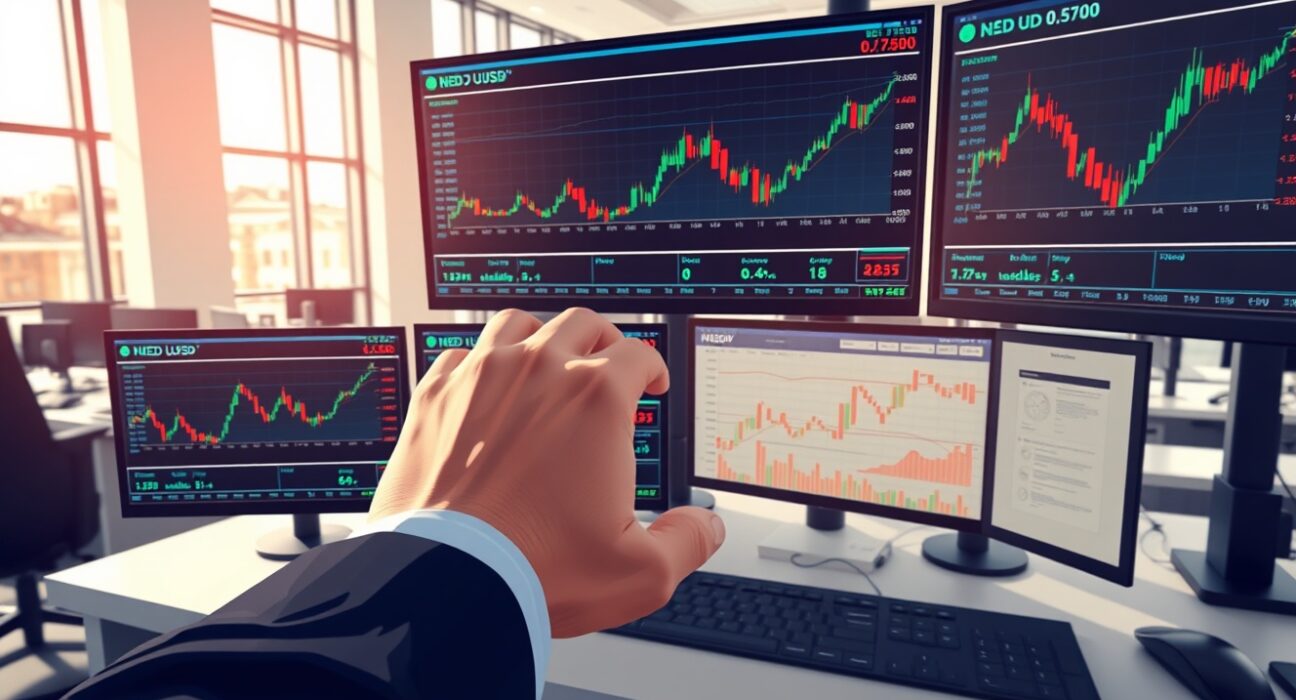 Professional forex trading analysis of the NZD/USD currency pair rebound from 0.5750.