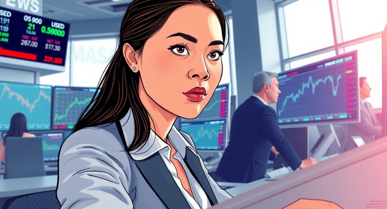 Financial analyst monitoring NZD/USD forex rebound following Trade Balance and PBoC news.