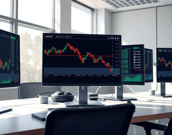 NZD/USD forex chart showing rejection from 200-day moving average on trading desk monitors