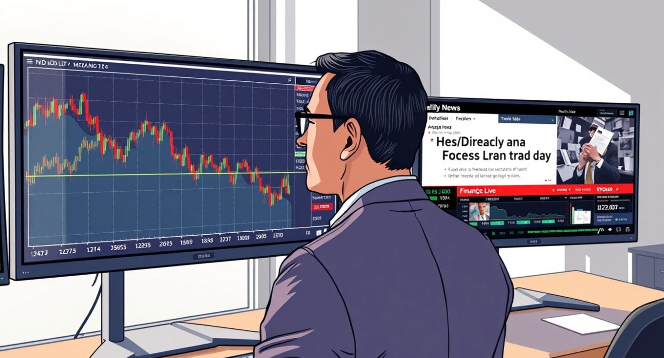 Financial trader analyzing NZD/USD forex charts amid Federal Reserve policy decisions