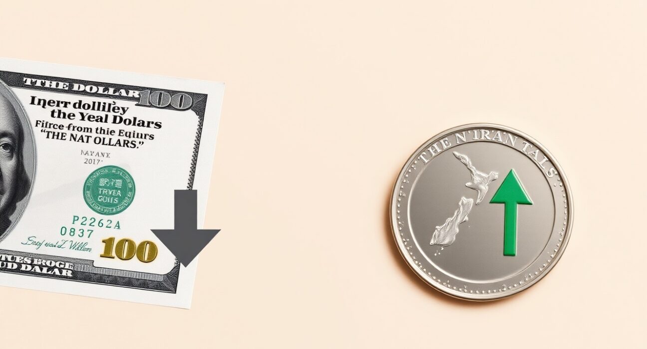 NZD/USD forex chart showing price rise as US Dollar weakens due to renewed US-Iran talks hopes