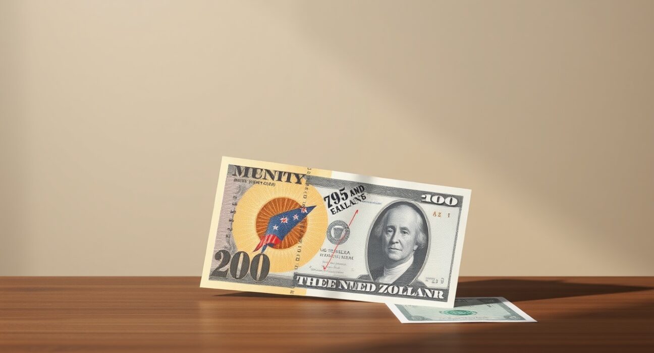 NZD/USD currency pair analysis showing New Zealand dollar slipping below 0.5900 level in forex market