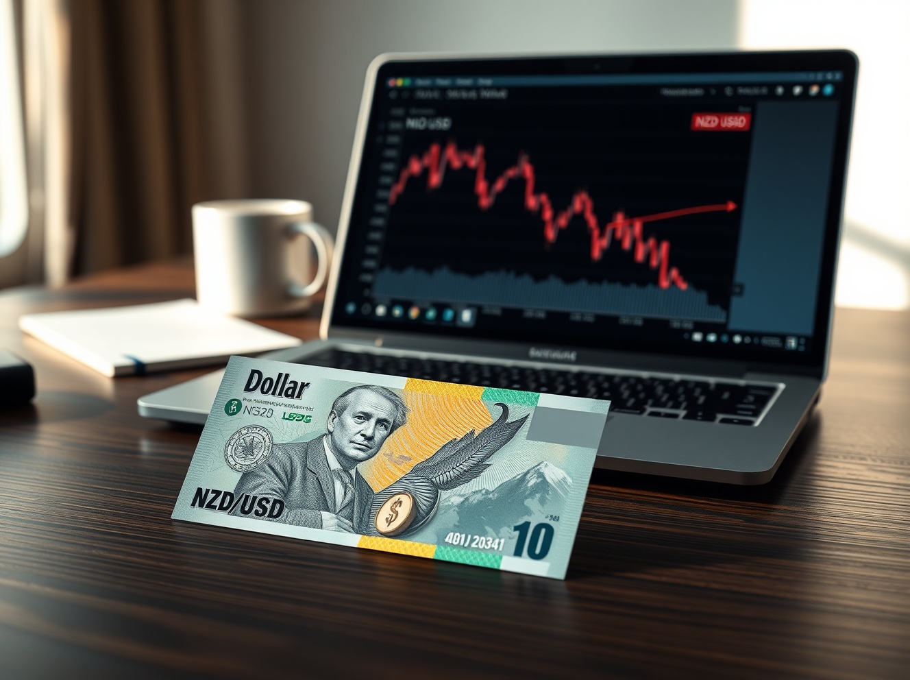 New Zealand Dollar Holds Steady Below 0.5850 as Risk Aversion Weighs on Markets