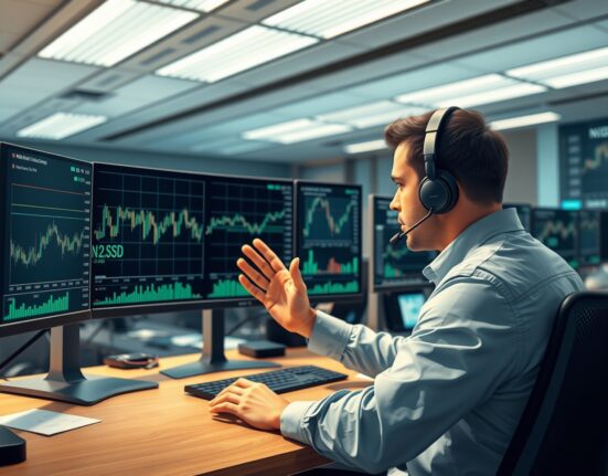 Trader analyzing NZD/USD forex charts showing strong gains amid geopolitical and Federal Reserve developments.
