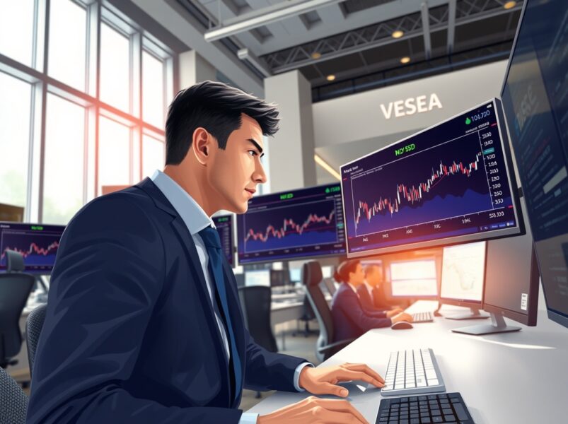 Professional trader analyzing NZD/USD currency movements amid geopolitical market shifts
