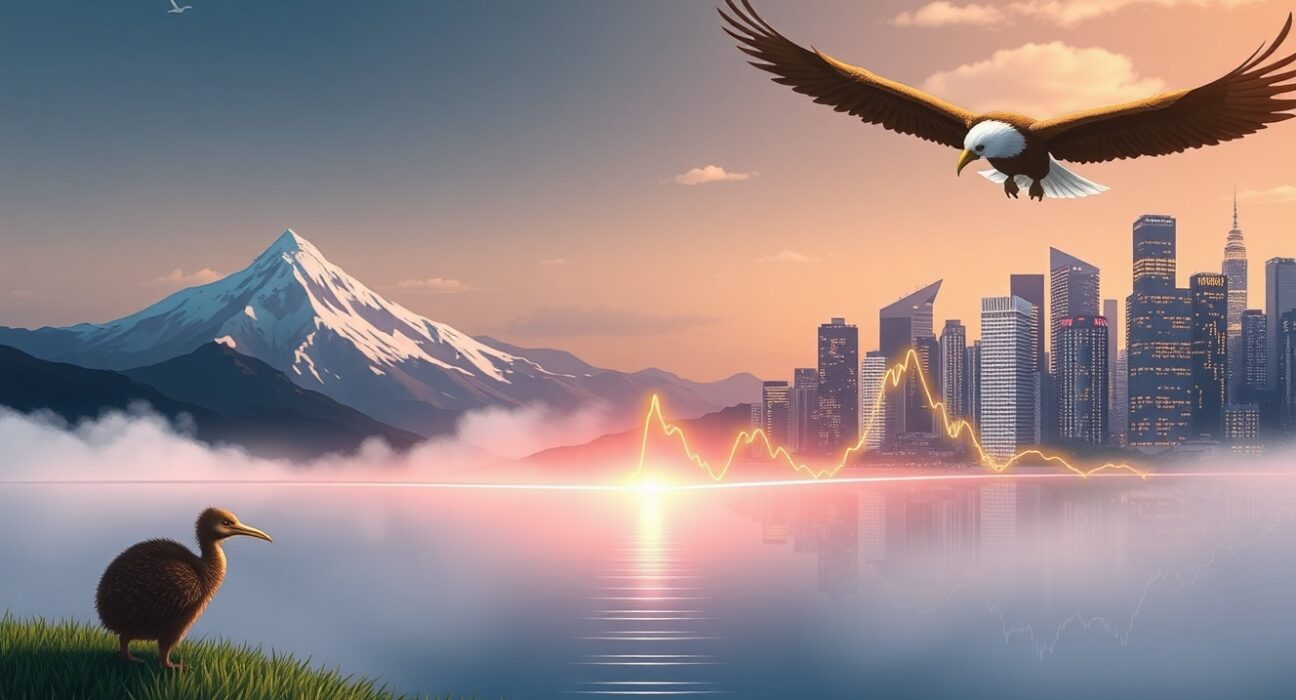 NZD/USD exchange rate analysis showing impact of RBNZ policy and US economic data on currency valuation.