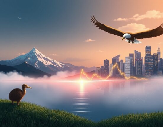 NZD/USD exchange rate analysis showing impact of RBNZ policy and US economic data on currency valuation.