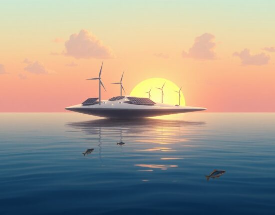 Floating offshore data center platform providing sustainable cloud computing infrastructure in