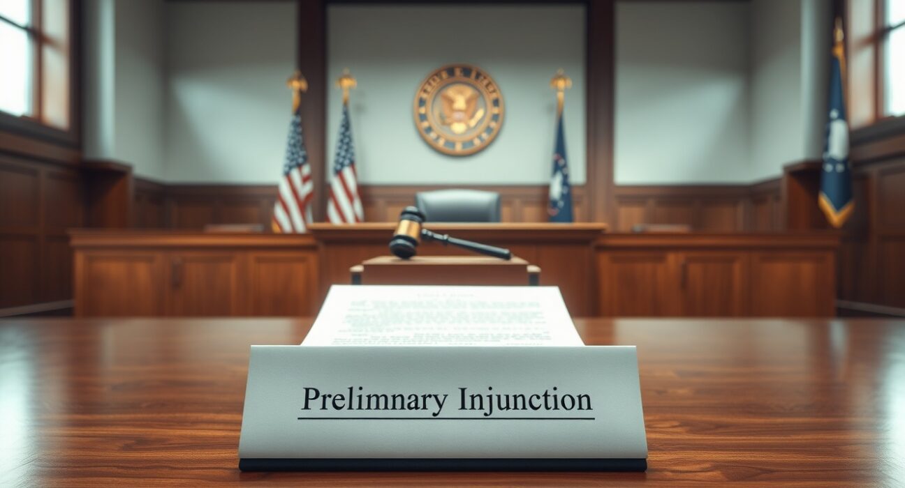 Ohio courtroom scene representing Kalshi's legal setback on prediction market regulation.