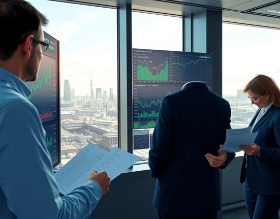 Societe Generale energy analyst discusses oil demand elasticity charts in Paris trading office