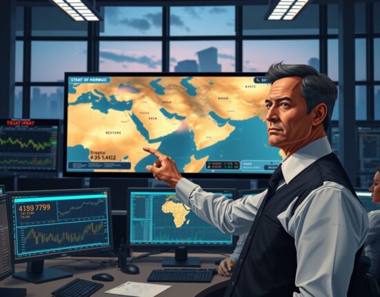 Energy analyst monitoring oil price volatility and Iran conflict risks on global market trading screens