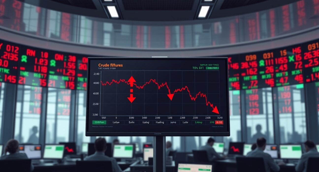 Oil futures trading screen showing supply risk warning from Rabobank analysis