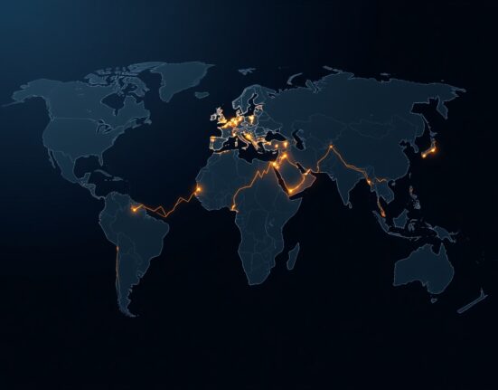 HSBC oil market analysis showing global trade routes and price volatility influenced by geopolitics.