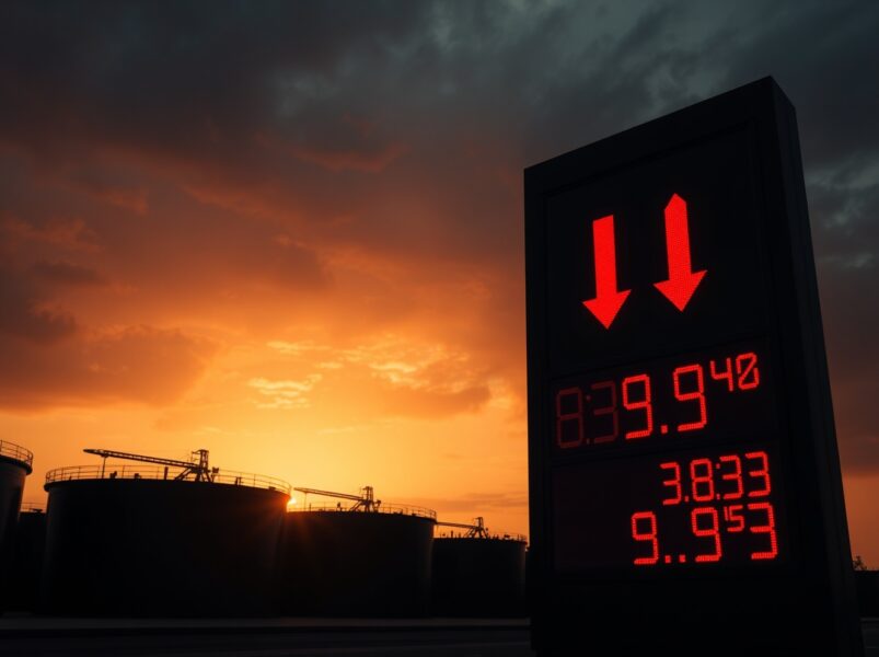 Oil Markets in Turmoil: WTI Crude Plunges 9%, Brent Drops Below $100