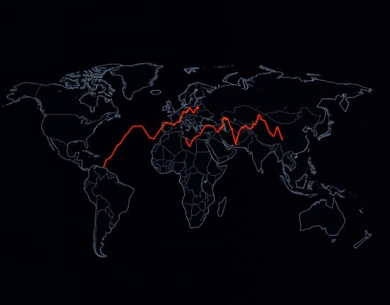 TD Securities analysis of oil price volatility driven by geopolitical conflict scenarios on a global map.