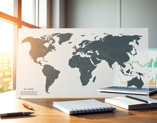 Global map analysis of oil price risks from geopolitical tensions in energy markets.