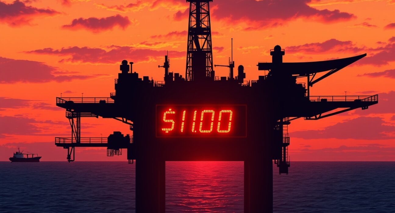 Oil prices surge past $110 per barrel as US maintains Iran blockade, impacting global energy markets and geopolitical stability.