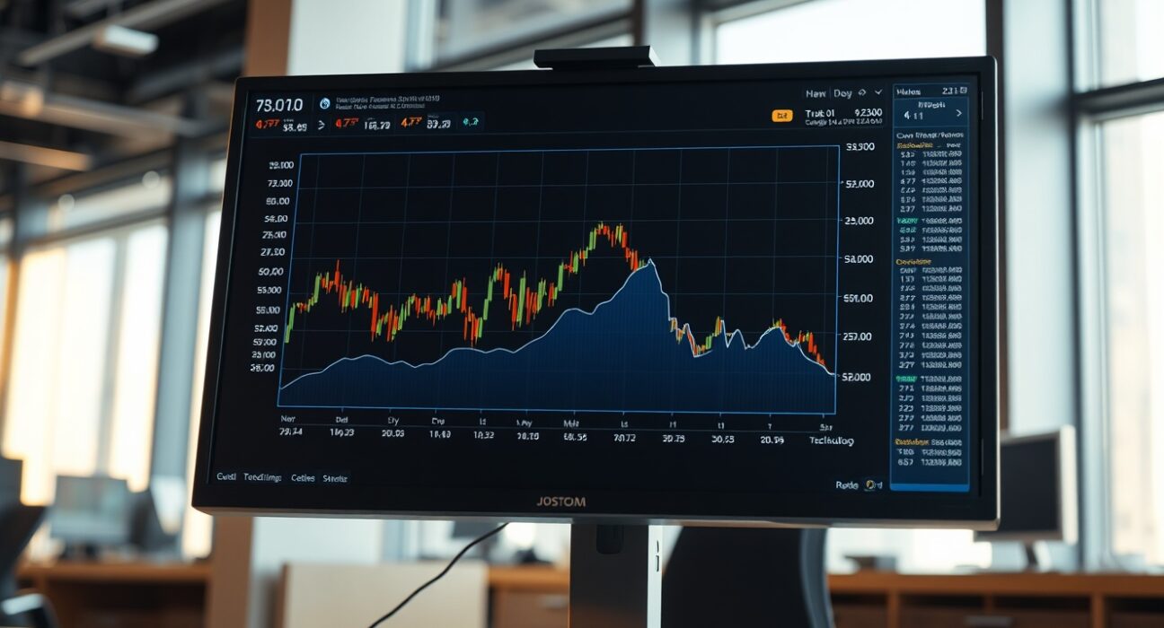 Oil price chart showing a sharp decline following a geopolitical ceasefire, illustrating market volatility.