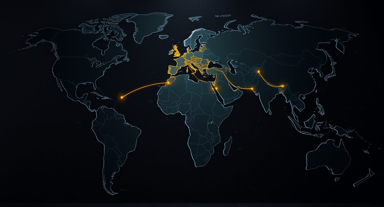 Global oil supply routes and key production regions analyzed by Danske Bank for market risks.