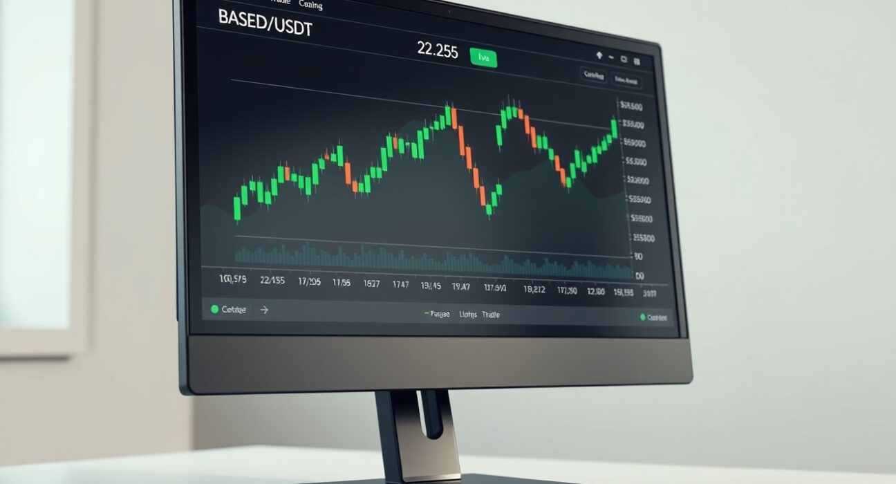 Professional cryptocurrency trading interface showing BASED token chart on OKX exchange platform