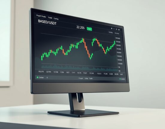 Professional cryptocurrency trading interface showing BASED token chart on OKX exchange platform