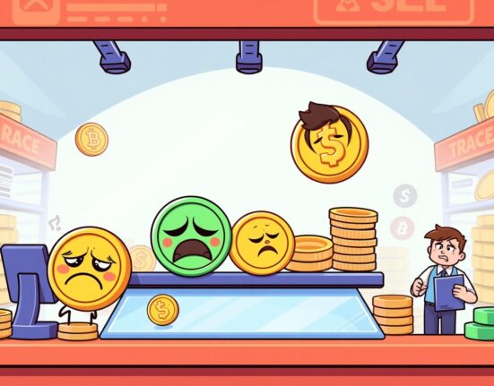 OKX delist announcement showing cryptocurrency coins being removed from exchange platform