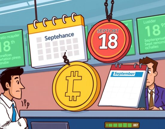 An illustration of a digital exchange screen showing USTC and LUNC tokens being removed, signifying the OKX delisting LUNC USTC futures and market changes.