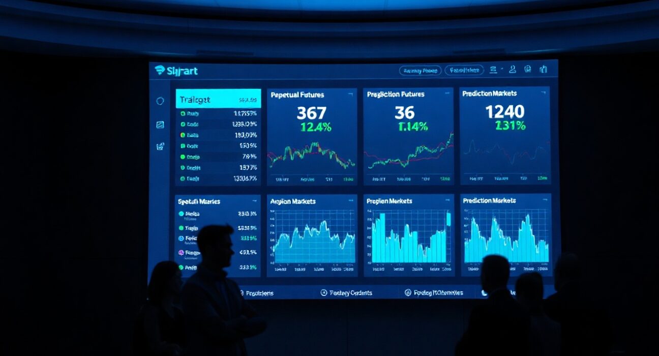 Digital interface showing OKX Exchange OS market creation dashboard on X Layer
