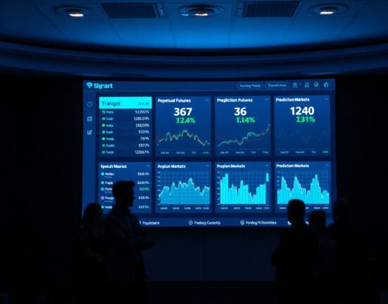 Digital interface showing OKX Exchange OS market creation dashboard on X Layer
