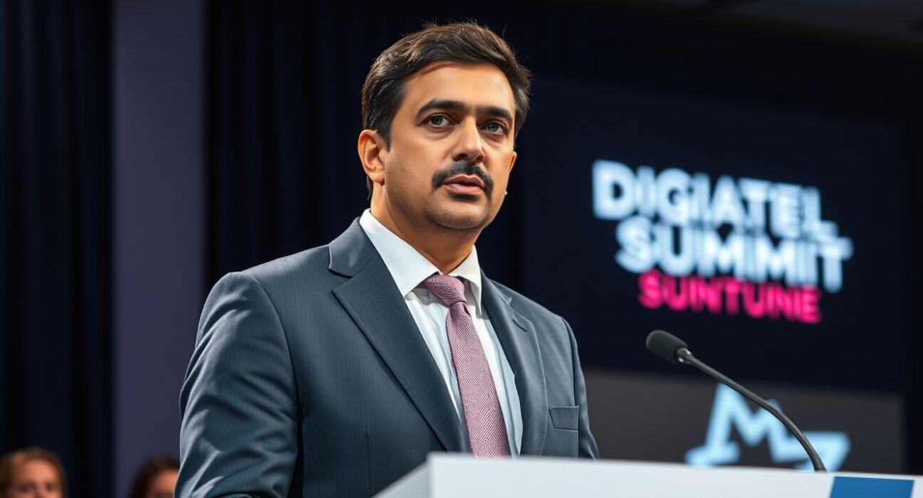 OKX president Haider Rafique addressing industry concerns about cryptocurrency exchange IPOs at Digital Asset Summit
