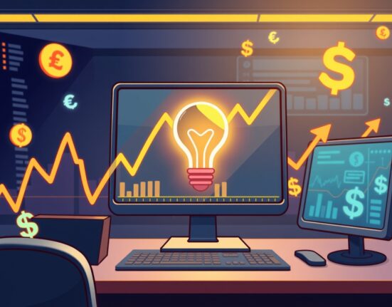 A vibrant cartoon illustration symbolizing the trading potential of LIGHT perpetual futures on OKX.