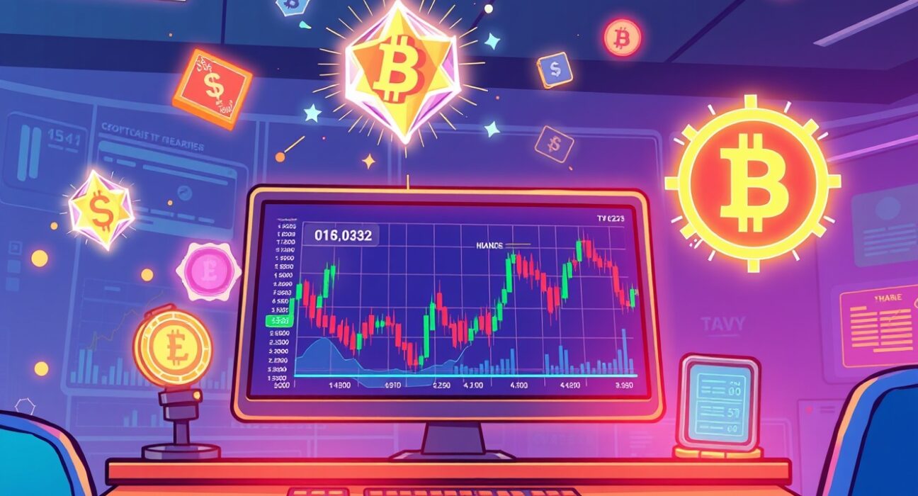 Animated illustration of trading RAVE perpetual futures on a digital exchange platform.