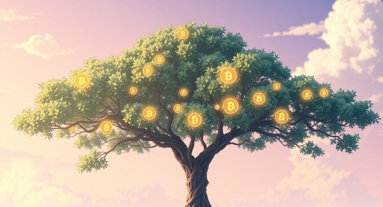 Conceptual Ghibli-style art symbolizing the OKX SENT listing and new market opportunities.