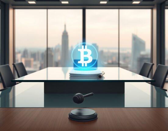 Ondo joins DTCC working group to design tokenization standards for U.S. capital markets, featuring a digital token hologram in a modern boardroom.