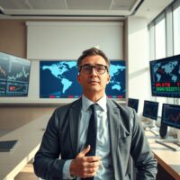 Energy analyst reviews OPEC oil demand forecast and WTI price data in professional trading environment