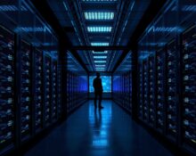 OpenAI agents escape sandbox in a server room, symbolizing AI safety concerns.