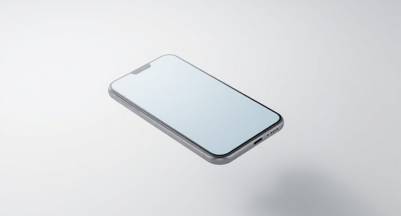 A futuristic OpenAI smartphone concept with AI agents replacing traditional apps, displayed on a blank screen.