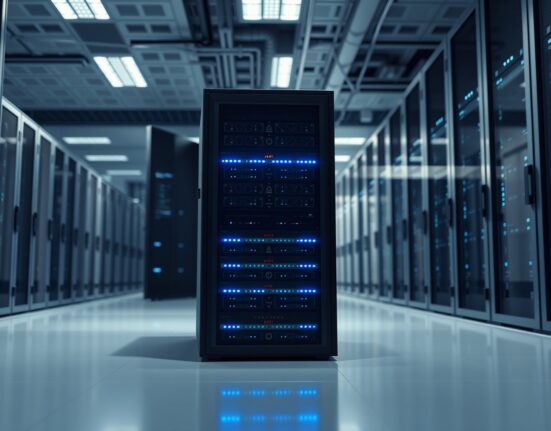 AI data center infrastructure representing OpenAI's massive capital raise for compute and hardware expansion.