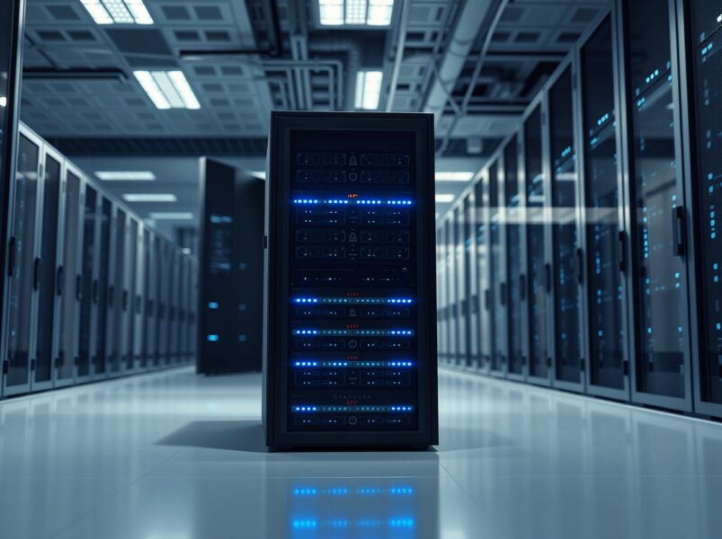 AI data center infrastructure representing OpenAI's massive capital raise for compute and hardware expansion.