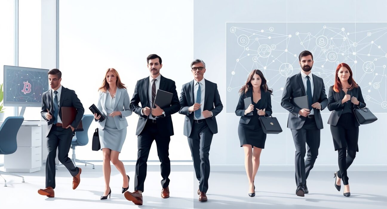 Professional executives transitioning from cryptocurrency to artificial intelligence industries at OpenAI