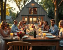 Influencers at a luxury dinner during OpenAI's Summer Club retreat in upstate New York