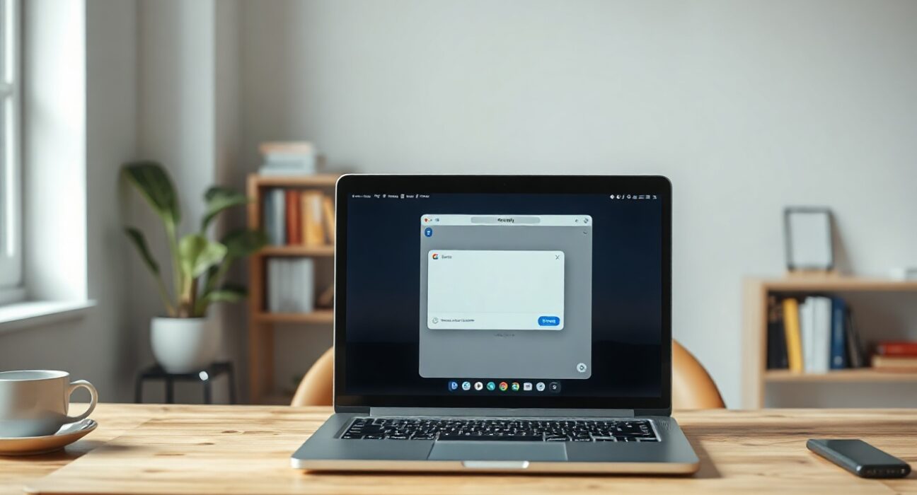 Laptop displaying ChatGPT interface with integrated browser for AI-powered web browsing