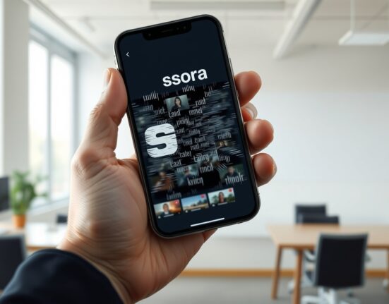 OpenAI Sora app shutdown on a smartphone screen showing the interface fading away.